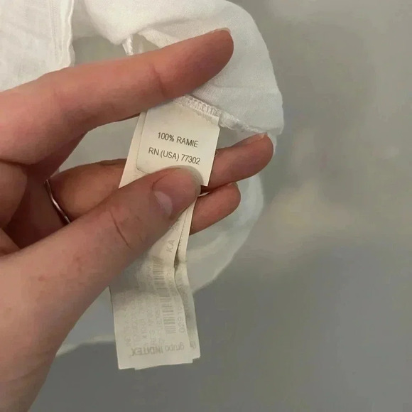 Zara White Relaxed Fit Flutter Sleeve Blouse - Picture 5 of 5